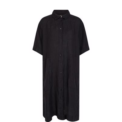 Mos Mosh Mal Linen Shirt Dress Black
